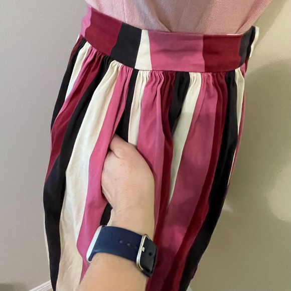 Collectif XS Bubblegum Stripe Jasmine Skirt - Picture 6 of 12
